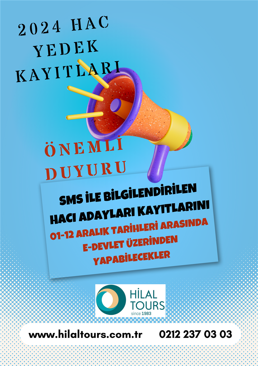 2024 Yedek Hac Kayıtları